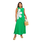 Vestido Feminino Longo Flor