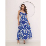 Vestido Feminino Longo Flores
