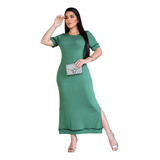 Vestido Feminino Longo Gola
