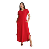 Vestido Feminino Longo Gola