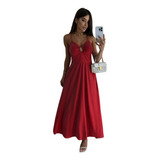 Vestido Feminino Longo Liso