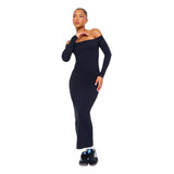 Vestido Feminino Longo Ombro