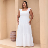 Vestido Feminino Longo Plus