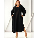 Vestido Feminino Longo Plus