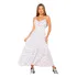 Vestido Feminino Longo Soltinho Viscose Poa Bolinha Alcinha
