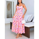 Vestido Feminino Midi Crepe