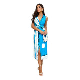 Vestido Feminino Midi Decote