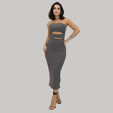 Vestido Feminino Midi Montaria
