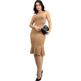 Vestido Feminino Midi Tricot
