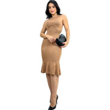Vestido Feminino Midi Tricot