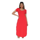 Vestido Feminino Midi Viscolycra