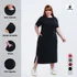 Vestido Feminino Plus Size Longo Casual Moderno Com Bolso