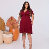 Vestido Feminino Plus Size Luxo Soltinho