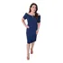 Vestido Feminino Plus Size Midi Soltinho  Manga Curta Ombros