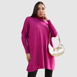 Vestido Feminino Trico Manga