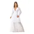 Vestido Feminino Tule Moda Evangélica Luxo Ótimo Caimento