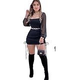 Vestido Feminino Vestido Tubinho Vestido Festa Balada Vestido Preto Vestido Colado Vestido Manga Tule Vestidos Femininos