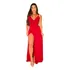Vestido Fenda Longo Decote Cruzado Luxo Festa Tendência