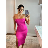 Vestido Fenda Tomara Que