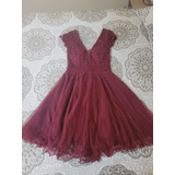 Vestido Festa Bordo Vinho
