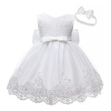 Vestido Festa Casamento Renda Estruturada Bebe 1 A 3 Anos