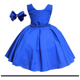 Vestido Festa Infantil Azul