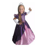 Vestido Festa Infantil Fantasia Princesa Rapunzel
