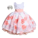 Vestido Festa Infantil Floral