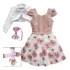 Vestido Festa Infantil Floral  Luxo 4 Ao 16 E Tiara E Bolero