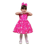 Vestido Festa Infantil Luxo Barbie Rosa