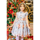 Vestido Festa Infantil Luxo Princesa Rodado Renda 2 A10 Anos