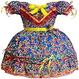 vestido festa junina caipira quadrilha infantil regular colorido