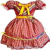 vestido festa junina caipira quadrilha infantil xadrez regular xadrez