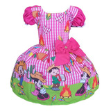 Vestido Festa Junina Infantil Caipira Minnie