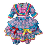 Vestido Festa Junina Infantil Caipira