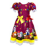 Vestido Festa Junina Infantil Quadrilha Caipira