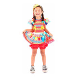 Vestido Festa Junina Moderno Infantil De Luxo Saia E Cropped