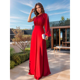 Vestido Festa Longo Fluido