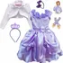 Vestido Festa Luxo Princesa Sofia 2 Tiaras Bolero E Luvas