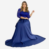 Vestido Festa Madrinha De Casamento Manga Longa 3 4 Inverno