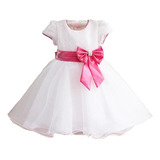 Vestido Festa Menina Branco