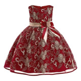 Vestido Festa Menina Marsala