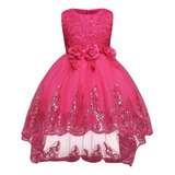 Vestido Festa Menina Rosa