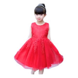 Vestido Festa Menina Vermelho