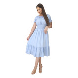 Vestido Festa Midi Liso