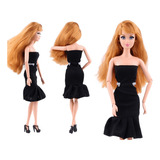 Vestido Festa P Boneca Barbie Sapatos Luxo Roupa Gala 10g