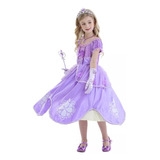 Vestido Festa Princesa Sofia Lilás Lindo Aniversário 3 Anos 