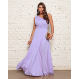Vestido Festas Longo Casual Madrinha Convidada Elegante Ombr