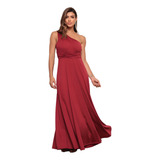 Vestido Festas Longo Casual Madrinha Convidada Elegante Ombr