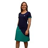 Vestido Fitness Beach Tennis Evangélico Short Uv50 Allas Preto Com Pink G1 50 52 